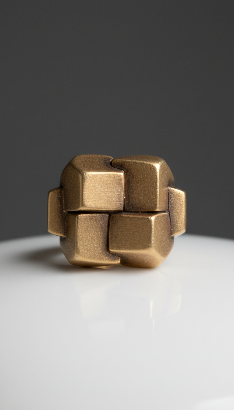 Oversized 18k Gold Geometric Ring
